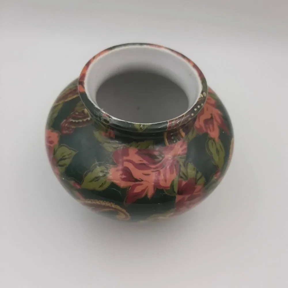 Vintage Hawaiian Print Small Vase